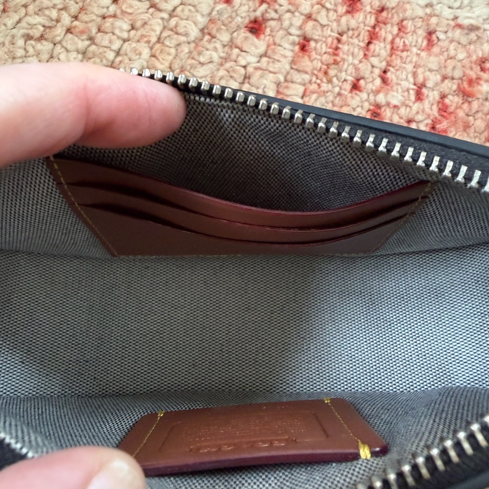 Coach Swinger 20 Black Leather Embossed Shoulder Bag - Picture 7 of 9
